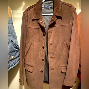 J Crew Heavy Brown Suede Leather University Jacket - Rare, Vintage, like new (M)